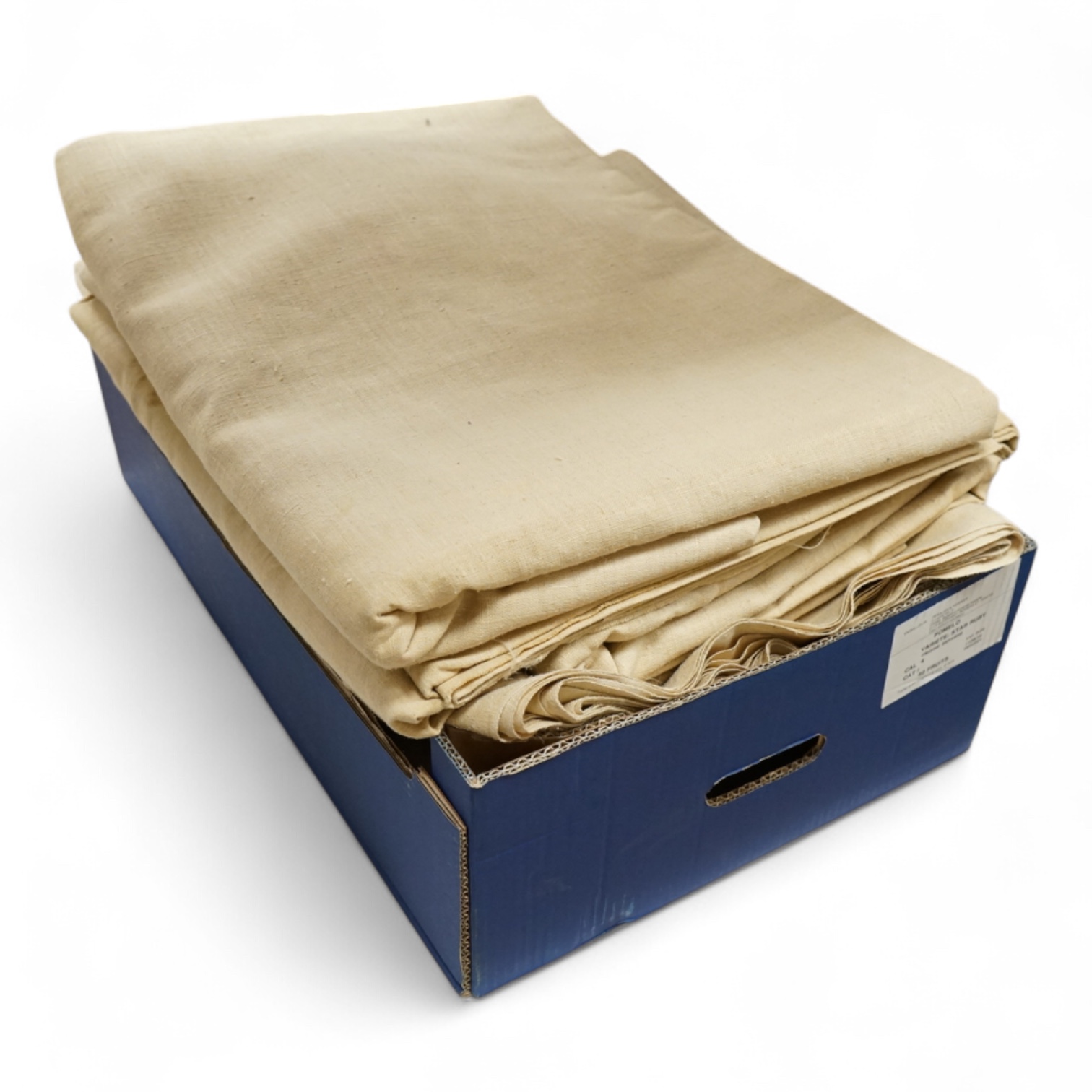 Eight lengths of coarse late 19th/early 20th century French provincial linen, largest length approx. 14 square metres